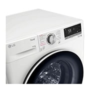 LG Waschmaschine mit 10,5 kg Kapazität | Energieeffizienzklasse A | 1.400 U./Min. | Weiß mit weißem Bullaugenring | F4WV70X0, F4WV70X0