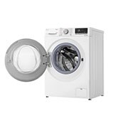 LG Waschmaschine mit 10,5 kg Kapazität | Energieeffizienzklasse A | 1.400 U./Min. | Weiß mit weißem Bullaugenring | F4WV70X0, F4WV70X0