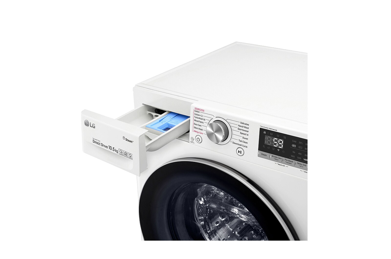 LG Waschmaschine | 10 kg | AI DD™ | Steam+™ | TurboWash™ | Aqualock | Neue Wohlfühl-Trommel, F4WV710P1