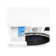 LG Waschmaschine mit 8 kg Kapazität | Energieeffizienzklasse A | 1.400 U./Min. | Weiß mit Chrom-Bullaugenring | F4WV908P2C, F4WV908P2C