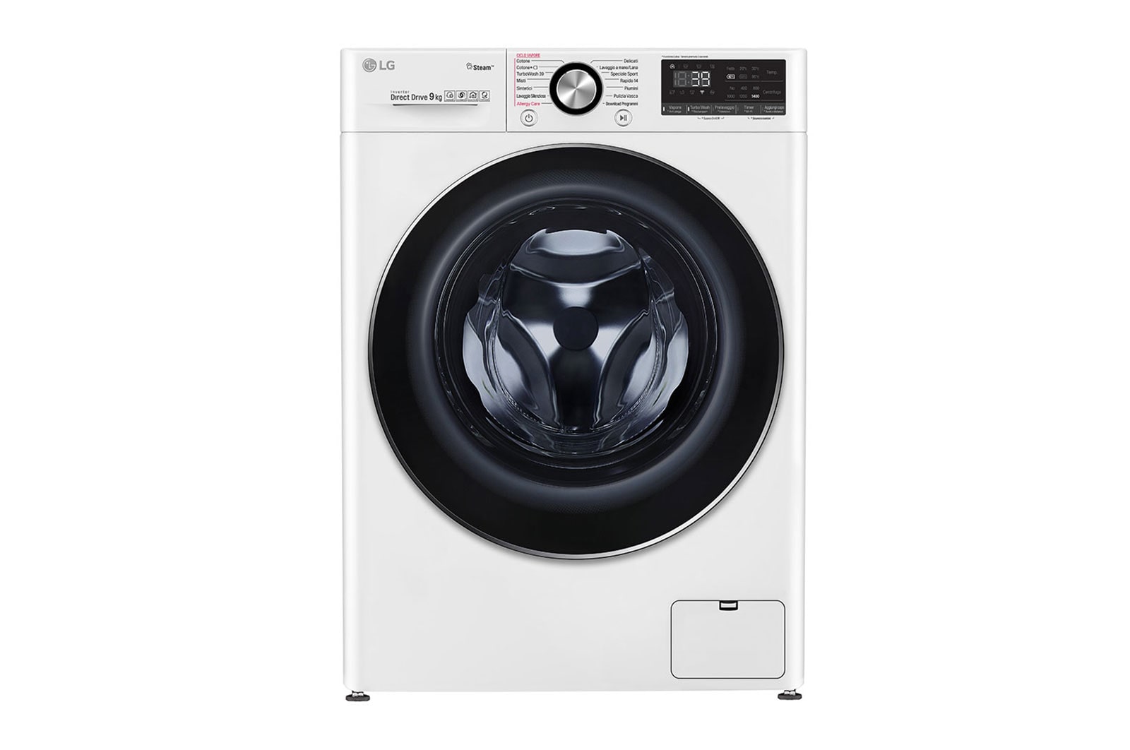 Vorderseite von Waschmaschine | 9 kg | AI DD™ | Steam&#43;™ | TurboWash™360°       F4WV909P2