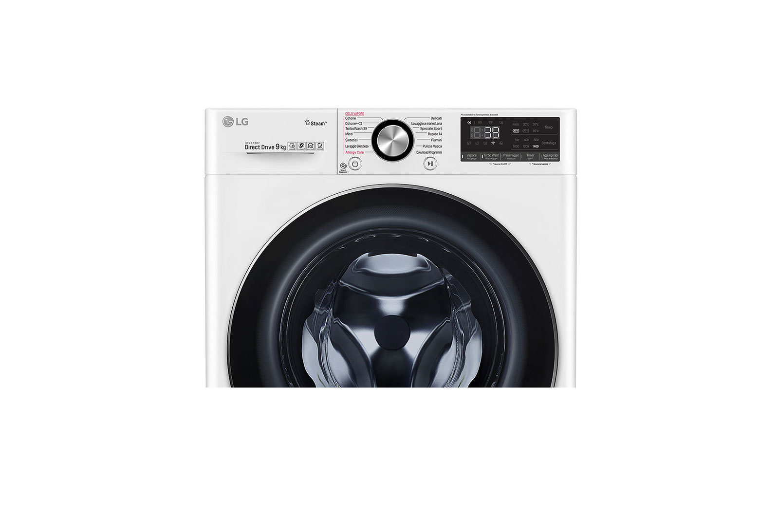 LG Waschmaschine | 9 kg | AI DD™ | Steam+™ | TurboWash™360°      , F4WV909P2