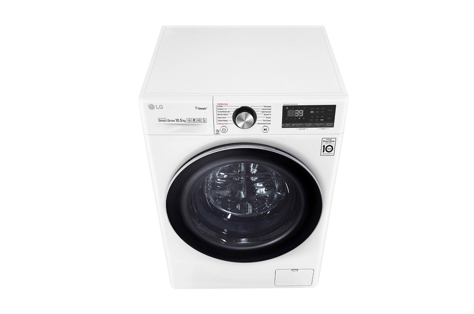LG Waschmaschine | 10,5 kg | AI DD™ | Steam+™ | TurboWash™360° , F4WV910P2