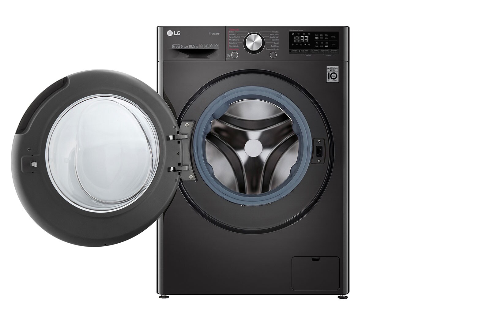 LG Waschmaschine | 10,5 kg | AI DD™ | Steam+™ | TurboWash™360°, F4WV910P2S