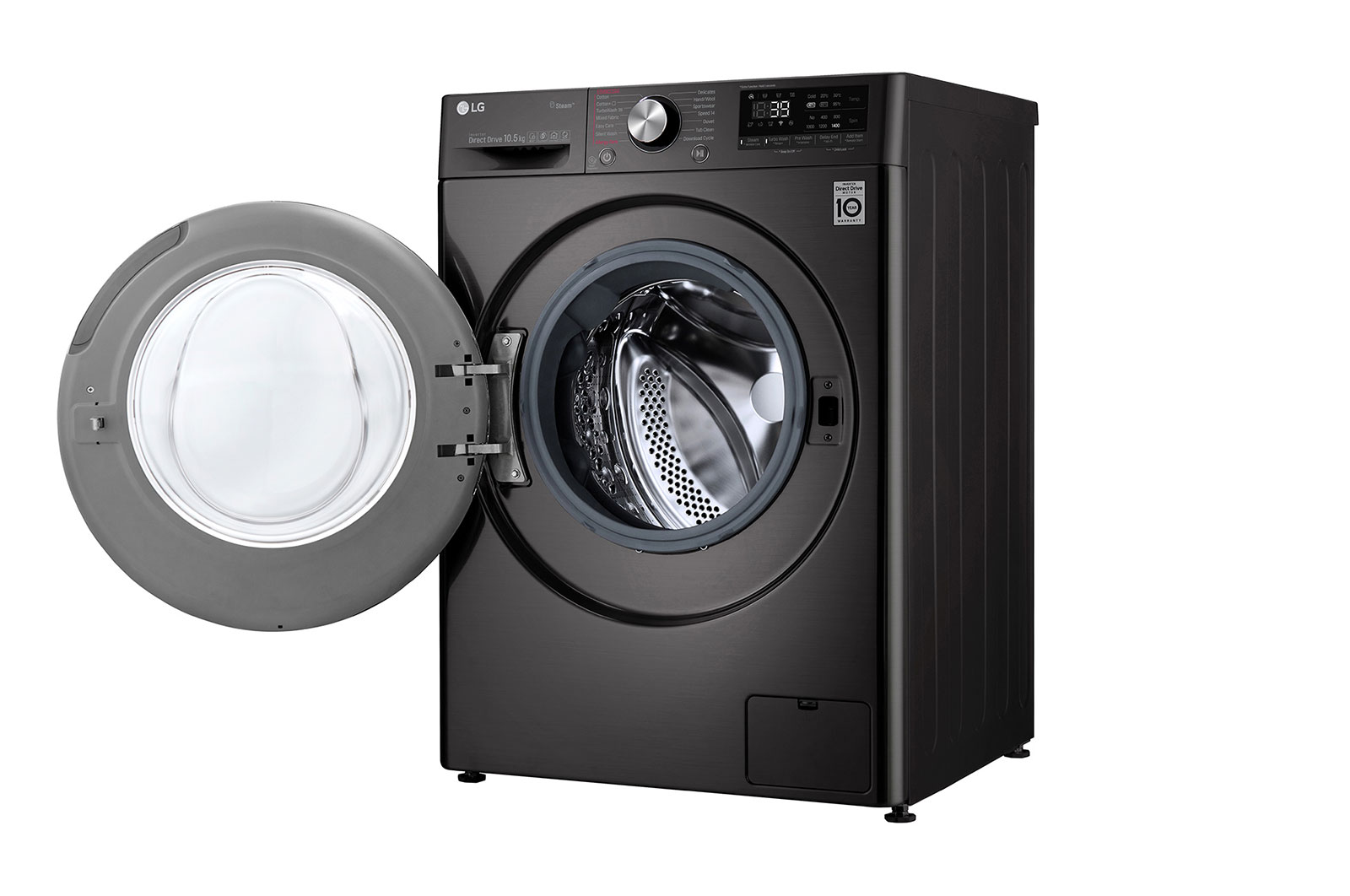 LG Waschmaschine | 10,5 kg | AI DD™ | Steam+™ | TurboWash™360°, F4WV910P2S