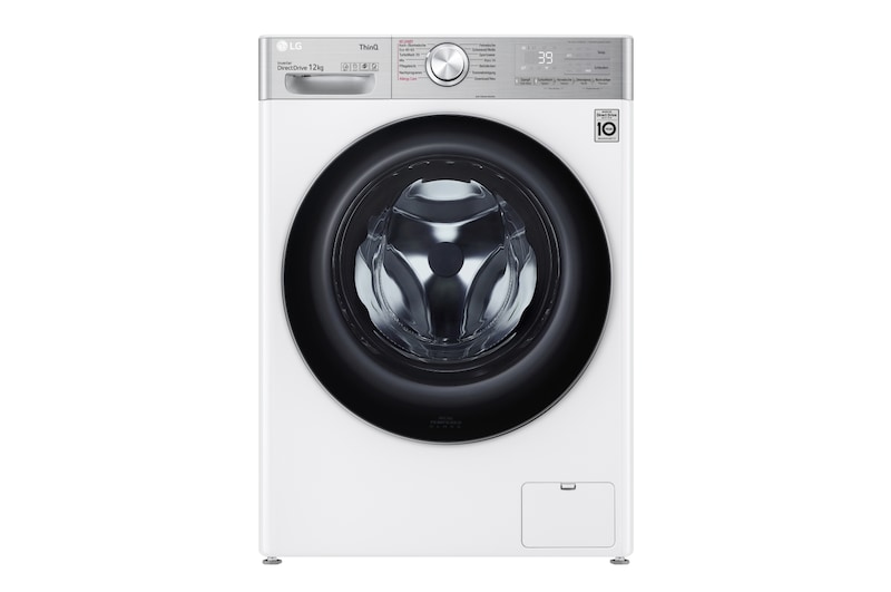 LG Waschmaschine mit AI DD®  | 12 kg | Energieeffizienzklasse A | 1.400 U./Min. | AI DD®  | Steam | TurboWash® 360° | Wäsche nachlegen | Neue Wohlfühl-Trommel | ThinQ®, F4WV912P2