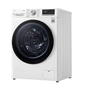 LG Waschmaschine mit 10,5 kg Kapazität | Energieeffizienzklasse A | 1.600 U/Min. | Weiß mit weißem Bullaugenring | F6WV710AT2, F6WV710AT2