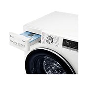 LG Waschmaschine mit 10,5 kg Kapazität | Energieeffizienzklasse A | 1.600 U/Min. | Weiß mit weißem Bullaugenring | F6WV710AT2, F6WV710AT2