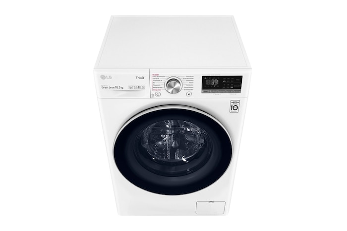 LG Waschmaschine Weiß (A, 10,5 kg, 1.560 U./Min.) mit AI DD® & TurboWash®360° | F6WV710P1, F6WV710P1