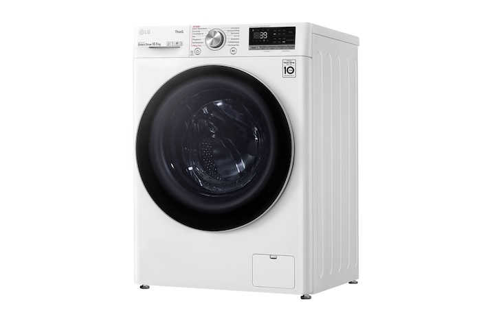 LG Waschmaschine Weiß (A, 10,5 kg, 1.560 U./Min.) mit AI DD® & TurboWash®360° | F6WV710P1, F6WV710P1