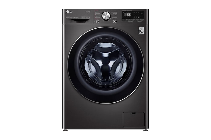 LG Waschmaschine Metallic Black Steel (A, 10,5 kg, 1.560 U./Min.) mit AI DD® & TurboWash®360° | F6WV710P2S, F6WV710P2S