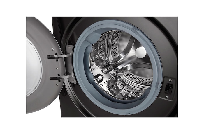 LG Waschmaschine Metallic Black Steel (A, 10,5 kg, 1.560 U./Min.) mit AI DD® & TurboWash®360° | F6WV710P2S, F6WV710P2S