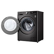 LG Waschmaschine mit AI DD® | 10,5 kg | Energieeffizienzklasse A | 1.600 U./Min. | Steam | TurboWash®360° | Wi-Fi-Funktion | Metallic Black Steel, F6WV710P2S