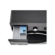 LG Waschmaschine Metallic Black Steel (A, 10,5 kg, 1.560 U./Min.) mit AI DD® & TurboWash®360° | F6WV710P2S, F6WV710P2S