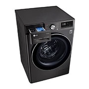 LG Waschmaschine mit AI DD® | 10,5 kg | Energieeffizienzklasse A | 1.600 U./Min. | Steam | TurboWash®360° | Wi-Fi-Funktion | Metallic Black Steel, F6WV710P2S