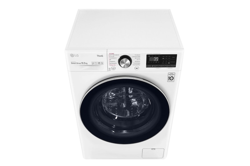 LG Waschmaschine | 10,5 kg | Energieeffizienzklasse* A | AI DD® | Steam | TurboWash® 360° | ThinQ® | Neue Wohlfühl-Trommel, F6WV910P2