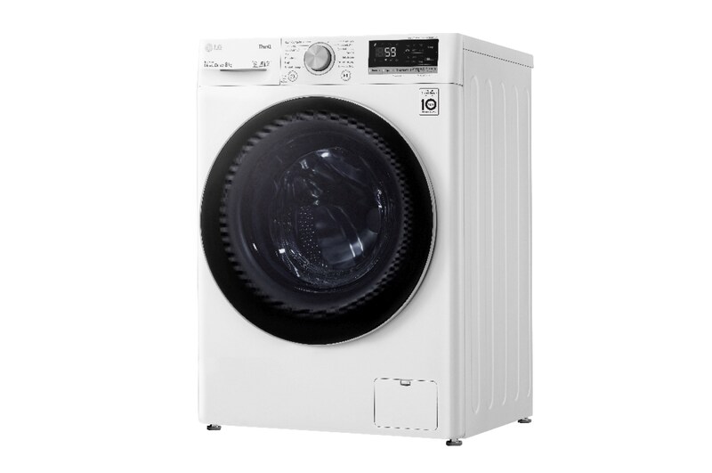 LG Waschmaschine mit  8 kg Kapazität | Energieeffizienzklasse B | 1400 U/Min. | Weiß mit silbernem Bullaugenring | V4W800B, V4W800B