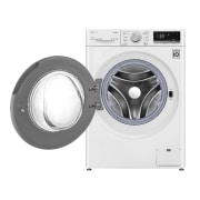 LG Waschmaschine mit  8 kg Kapazität | Energieeffizienzklasse B | 1400 U/Min. | Weiß mit silbernem Bullaugenring | V4W800B, V4W800B