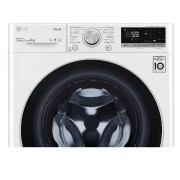 LG Waschmaschine mit  8 kg Kapazität | Energieeffizienzklasse B | 1400 U/Min. | Weiß mit silbernem Bullaugenring | V4W800B, V4W800B