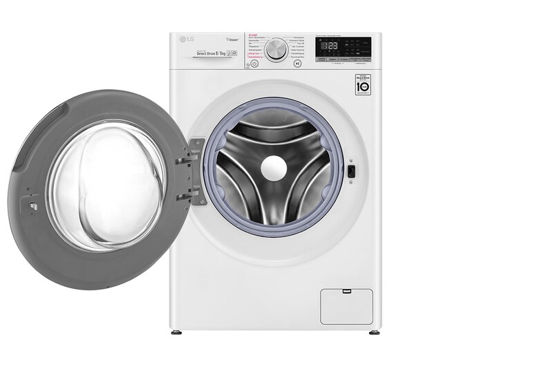 LG Waschtrockner | 8 kg Waschen/ 5kg Trocknen | AI DD™ | Steam, V4WD85S0