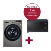 Vorderseite von Waschmaschine | 8 kg | V708P2PA &amp; Mikrowelle mit Smart Inverter Technologie MH6565CPB V708P2PA.MH65CPB