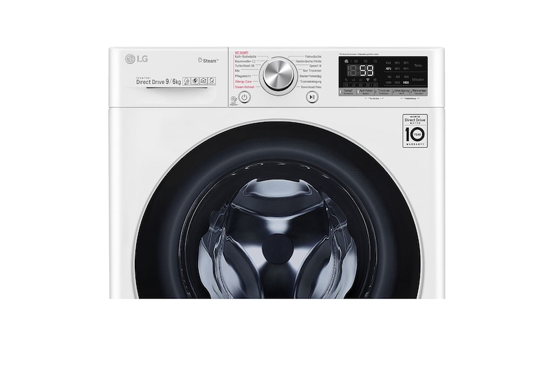LG Waschtrockner | 9kg Waschen/ 6kg Trocknen | A | AI Direct Drive™ | Steam+™ | TurboWash™, V7WD96H1