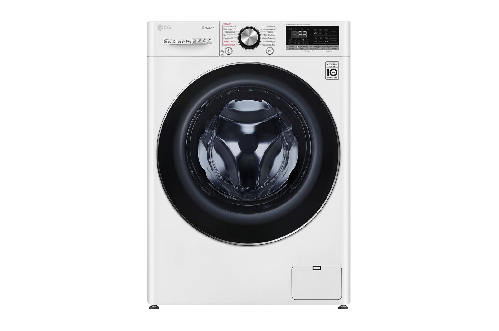 Vorderseite von Waschtrockner | 9 kg Waschen/ 6 kg Trocknen | AI DD™ | Steam&#43;™ | TurboWash™360° V9WD960