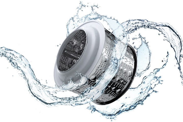 Der Motor der Waschmaschine wirbelt Wasser auf