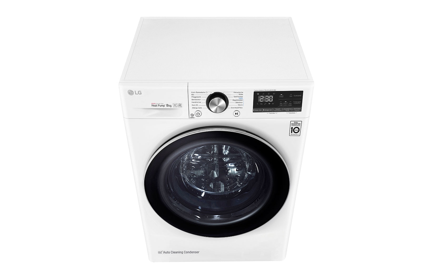 LG Trockner mit Dual Inverter Wärmepumpentechnologie und selbstreinigendem Kondensator bis zu 8 kg Fassungsvermögen, DV908IH2