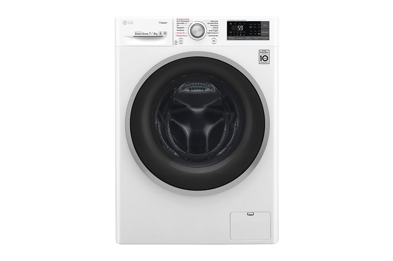 Vorderseite von Waschtrockner Slim | Serie 7 | 7 kg Waschen | 4 kg Trocknen | Inverter DirectDrive™ | 45 cm tief F12WD74SLIM