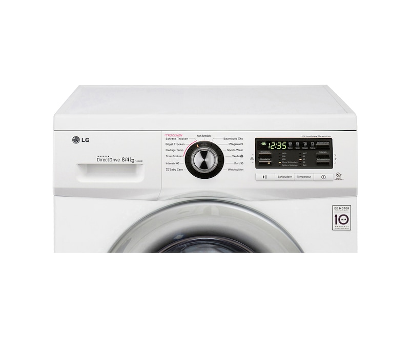 LG Waschtrockner mit 6 Motion DirectDrive™-Technologie. 8 kg Waschen / 4 kg Trocknen., F1496AD1