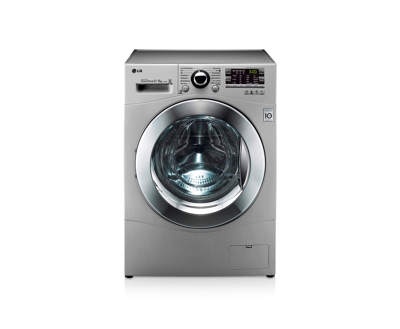 Vorderseite von Waschtrockner der mit 6 Motion DirectDrive™-Technologie. 9 kg Waschen / 6 kg Trocknen. F14A8RD5