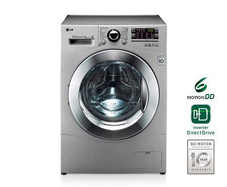 Vorderseite von Waschtrockner der mit 6 Motion DirectDrive™-Technologie. 9 kg Waschen / 6 kg Trocknen. F14A8RD5