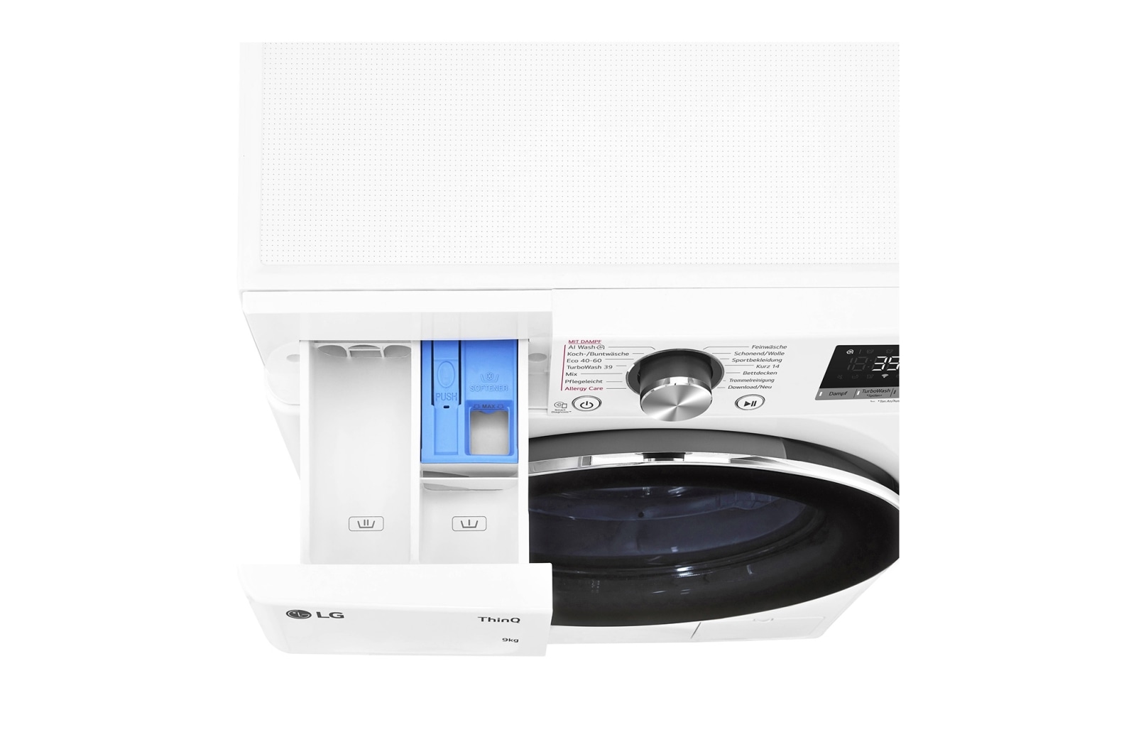 LG Waschmaschine (9 kg, 1.360 U./Min., EEK A -10%*) mit Chrom-Bullaugenring | F4WR7092, F4WR7092