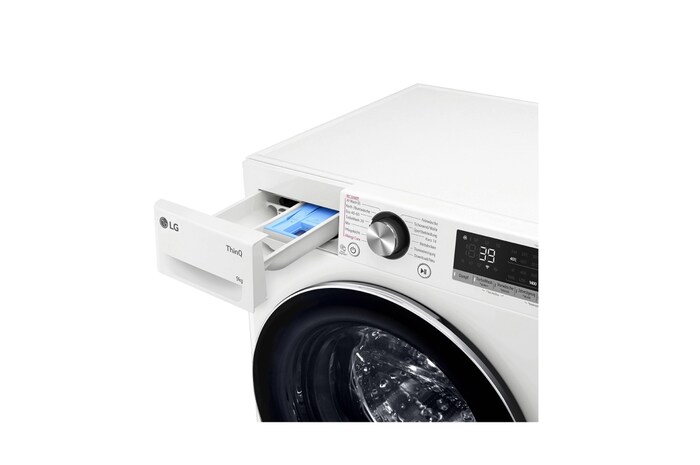 LG Waschmaschine (9 kg, 1.360 U./Min., EEK A -10%*) mit Chrom-Bullaugenring | F4WR7092, F4WR7092
