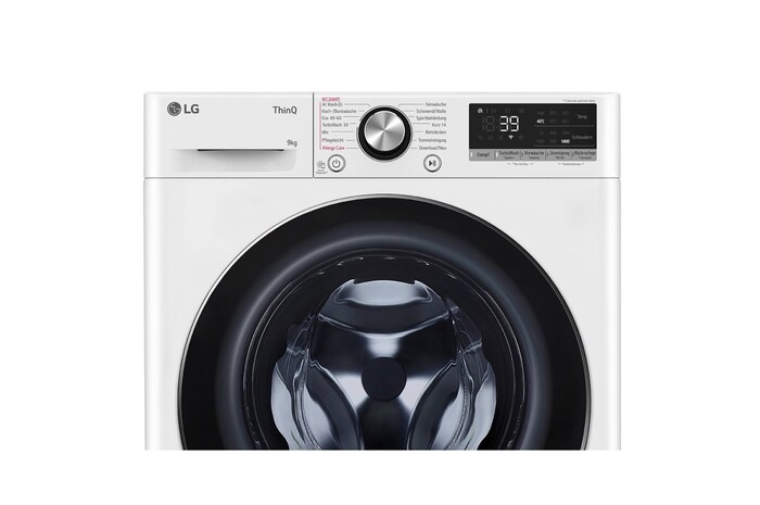 LG Waschmaschine (9 kg, 1.360 U./Min., EEK A -10%*) mit Chrom-Bullaugenring | F4WR7092, F4WR7092