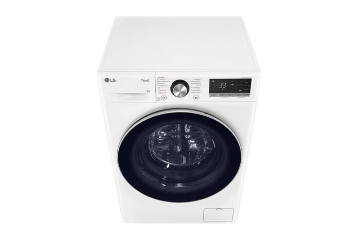 LG Waschmaschine (9 kg, 1.360 U./Min., EEK A -10%*) mit Chrom-Bullaugenring | F4WR7092, F4WR7092