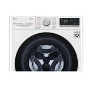 LG Waschtrockner mit 1.400 U./Min. | Energieeffizienzklasse E | 8 kg Waschen | 6 kg Trocknen |  Weiß mit silbernem Bullaugenring  | V4WD86S1B, V4WD86S1B