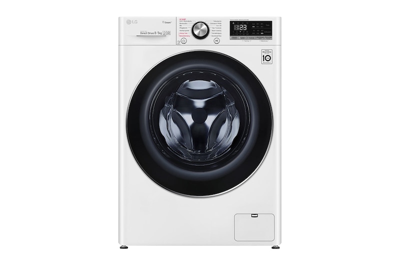 LG Waschtrockner | 8 kg Waschen/ 5kg Trocknen | Energieeffizienzklasse* A | AI DD™ | Steam, V6WD85S2