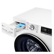 LG Waschtrockner Weiß (9 kg / 6 kg, 1.400 U./Min.) mit AI DD®, Steam & TurboWash® 360° | V7WD906A, V7WD906A