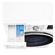 LG Waschtrockner Weiß (9 kg / 6 kg, 1.400 U./Min.) mit AI DD®, Steam & TurboWash® 360° | V7WD906A, V7WD906A