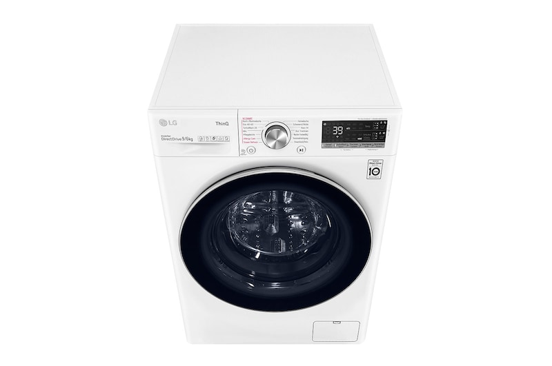 LG Waschtrockner mit 1400 U/Min. | 9 kg Waschen | 6 kg Trocknen | Weiß mit Chrome Bullaugenring | V7WD96AT2, V7WD96AT2