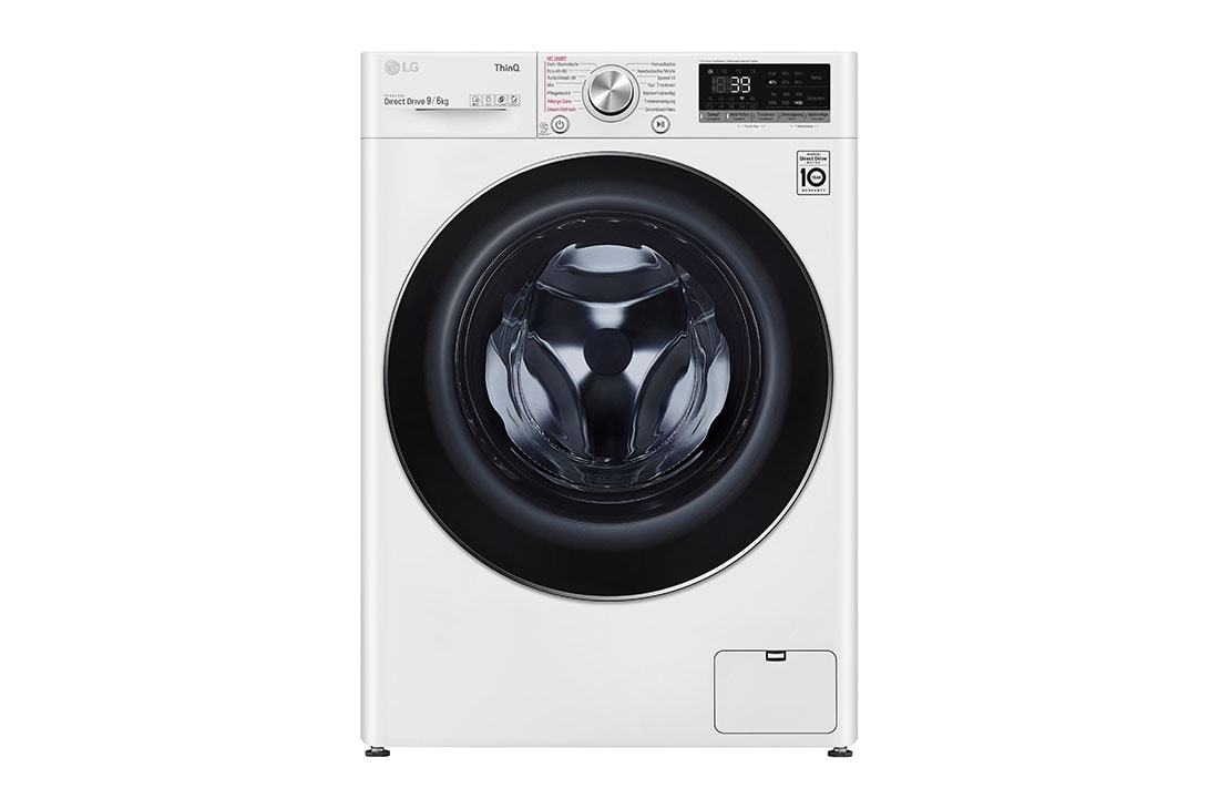 LG  Waschtrockner Weiß (E/A, 9 kg / 6 kg, 1.360 U./Min.) mit Steam & TurboWash® 360° | V7WD96H1A, V7WD96H1A