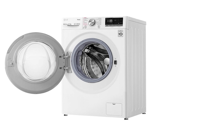 LG  Waschtrockner Weiß (E/A, 9 kg / 6 kg, 1.360 U./Min.) mit Steam & TurboWash® 360° | V7WD96H1A, V7WD96H1A