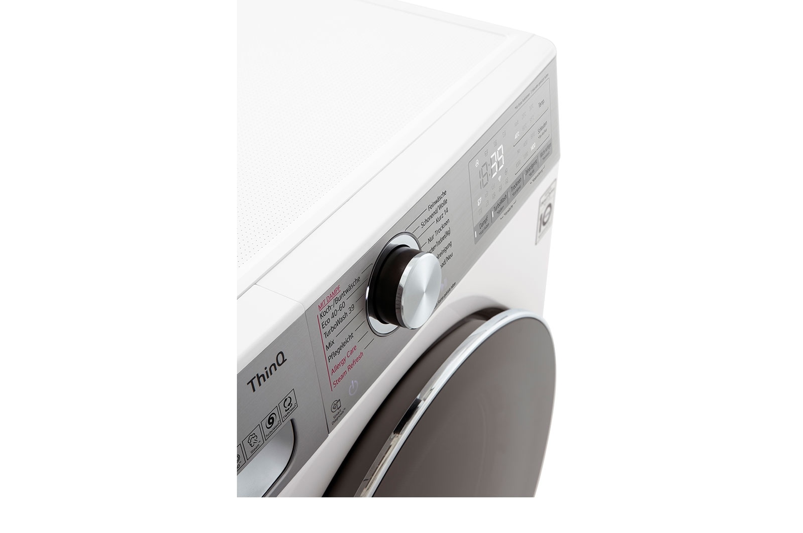 LG  Waschtrockner Weiß (E/A, 12 kg / 8 kg, 1.360 U./Min.) mit Steam & TurboWash® 360° | V9WD128H2, V9WD128H2