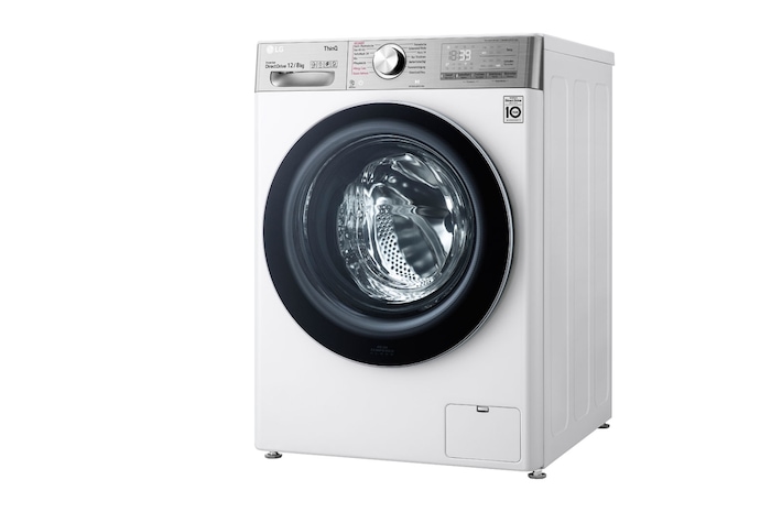 LG  Waschtrockner Weiß (E/A, 12 kg / 8 kg, 1.360 U./Min.) mit Steam & TurboWash® 360° | V9WD128H2, V9WD128H2
