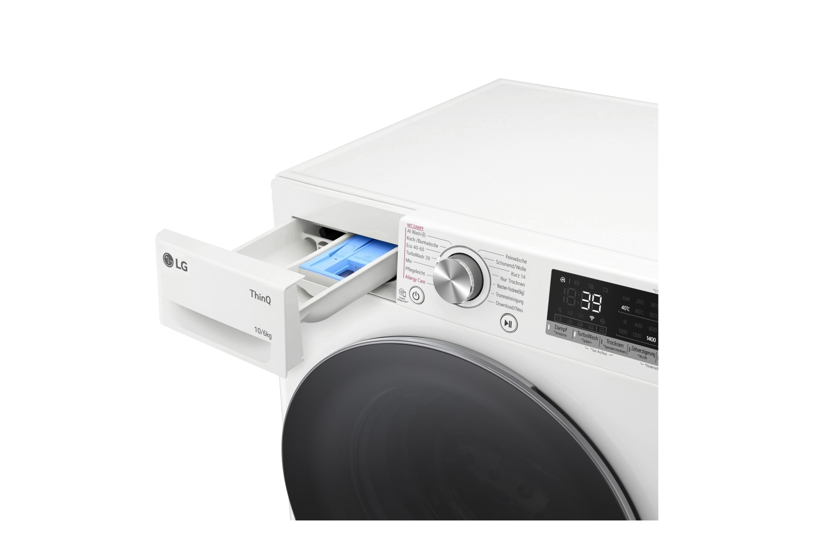 LG  Waschtrockner Weiß (D/A, 10 kg / 6 kg, 1.360 U./Min.) mit Steam & TurboWash® 360° | W4WR70X61, W4WR70X61