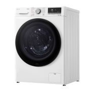 LG Waschtrockner mit 1.400 U./Min. | Energieeffizienzklasse E | 9 kg Waschen | 6 kg Trocknen | Weiß mit schwarzem Bullaugenring | W4WV90968C, W4WV90968C