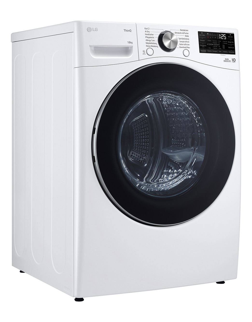 Trockner Weiß (A+++, 18 kg) mit AI Dry, Dual Inverter ...