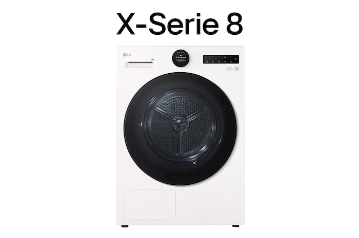 Vorderseite von Trockner Weiß (A+++, 9 kg) mit AI Dry & Dual Inverter Wärmepumpentechnologie | RT90X8C